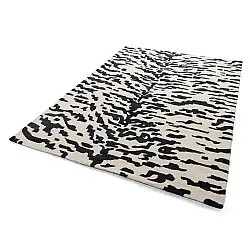 Hoogpolig vloerkleed - Zebra Tufted Wool Premium (wit/zwart)