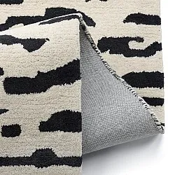 Hoogpolig vloerkleed - Zebra Tufted Wool Premium (wit/zwart)