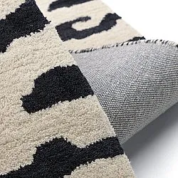 Hoogpolig vloerkleed - Zebra Tufted Wool Premium (wit/zwart)