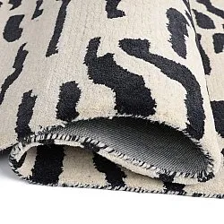 Hoogpolig vloerkleed - Zebra Tufted Wool Premium (wit/zwart)