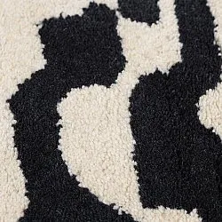 Hoogpolig vloerkleed - Zebra Tufted Wool Premium (wit/zwart)