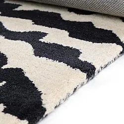 Hoogpolig vloerkleed - Zebra Tufted Wool Premium (wit/zwart)
