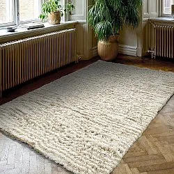 Hoogpolig vloerkleed - Aden (beige/wit)