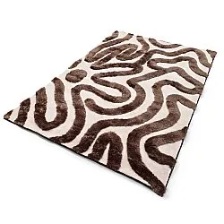 Hoogpolig vloerkleed - Akaba (bruin/lichtroze)