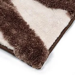 Hoogpolig vloerkleed - Akaba (bruin/lichtroze)