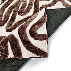 Hoogpolig vloerkleed - Akaba (bruin/lichtroze)