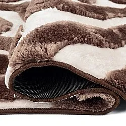 Hoogpolig vloerkleed - Akaba (bruin/lichtroze)