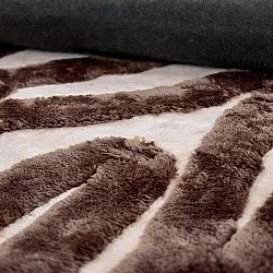 Hoogpolig vloerkleed - Akaba (bruin/lichtroze)