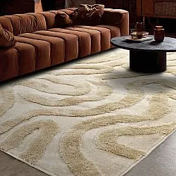 Hoogpolig vloerkleed - Akaba (crème/beige)