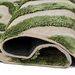 Hoogpolig vloerkleed - Akaba (crème/groente)