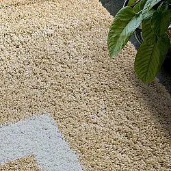 Hoogpolig vloerkleed - Alsace (beige/wit/bruin)