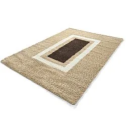 Hoogpolig vloerkleed - Alsace (beige/wit/bruin)