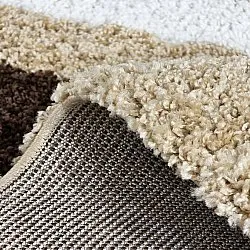 Hoogpolig vloerkleed - Alsace (beige/wit/bruin)