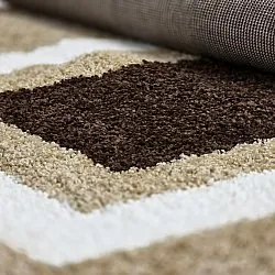 Hoogpolig vloerkleed - Alsace (beige/wit/bruin)