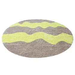 Rond vloerkleed - Amira Natural Cotton Shaggy (taupe/geel)