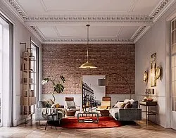 Ronde vloerkleden - Aranga Super Soft Fur (rood)