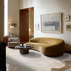 Golvend hoogpolig vloerkleed - Aranga Super Soft Fur (beige)