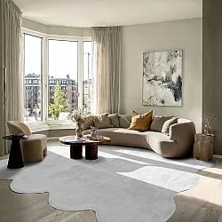 Golvend hoogpolig vloerkleed - Aranga Super Soft Fur (wit)