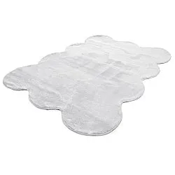Golvend hoogpolig vloerkleed - Aranga Super Soft Fur (wit)