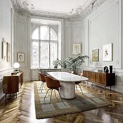 Hoogpolig vloerkleed - Asilah (beige/wit)