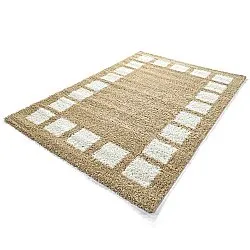 Hoogpolig vloerkleed - Asilah (beige/wit)