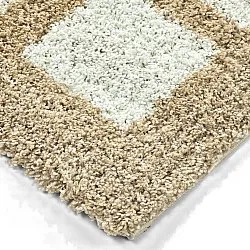 Hoogpolig vloerkleed - Asilah (beige/wit)