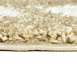 Hoogpolig vloerkleed - Asilah (beige/wit)