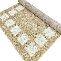 Hoogpolig vloerkleed - Asilah (beige/wit)