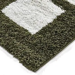 Hoogpolig vloerkleed - Asilah (groen/wit)