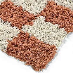 Hoogpolig vloerkleed - Atrani Natural Cotton Shaggy (oranje)