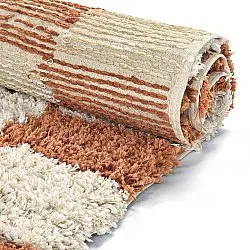 Hoogpolig vloerkleed - Atrani Natural Cotton Shaggy (oranje)