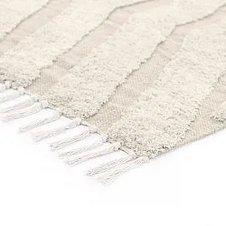 Hoogpolig vloerkleed - Callista Natural Cotton Shaggy (beige)