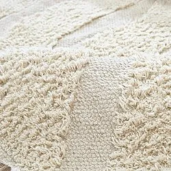 Hoogpolig vloerkleed - Callista Natural Cotton Shaggy (beige)