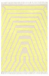 Hoogpolig vloerkleed - Callista Natural Cotton Shaggy (geel)