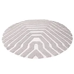 Rond vloerkleed - Callista Natural Cotton Shaggy (taupe)