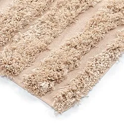 Hoogpolig vloerkleed - Cazorla Natural Cotton Shaggy (beige)