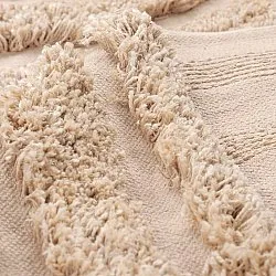Hoogpolig vloerkleed - Cazorla Natural Cotton Shaggy (beige)