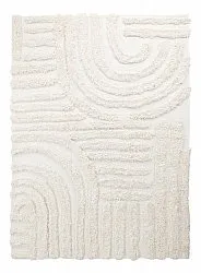 Hoogpolig vloerkleed - Cazorla Natural Cotton Shaggy (gebroken wit)
