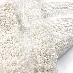 Hoogpolig vloerkleed - Cazorla Natural Cotton Shaggy (gebroken wit)