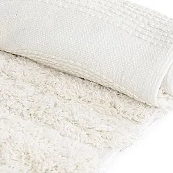 Hoogpolig vloerkleed - Cazorla Natural Cotton Shaggy (gebroken wit)