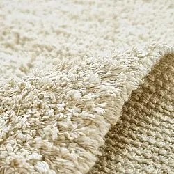 Hoogpolig vloerkleed - Celina Natural Cotton Shaggy (gebroken wit/beige)