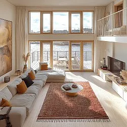 Hoogpolig vloerkleed - Celina Natural Cotton Shaggy (rood)