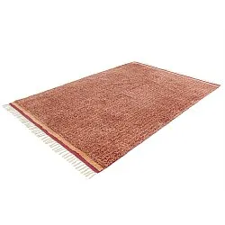 Hoogpolig vloerkleed - Celina Natural Cotton Shaggy (rood)