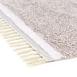 Hoogpolig vloerkleed - Celina Natural Cotton Shaggy (taupe/lavendel)