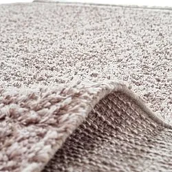 Hoogpolig vloerkleed - Celina Natural Cotton Shaggy (taupe/lavendel)