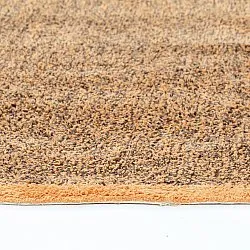 Rond vloerkleed - Celina Natural Cotton Shaggy (bruin/oranje)