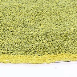 Rond vloerkleed - Celina Natural Cotton Shaggy (groen/geel)