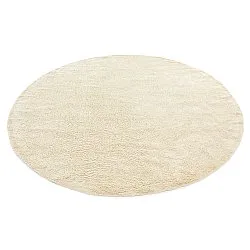 Rond vloerkleed - Celina Natural Cotton Shaggy (gebroken wit/beige)