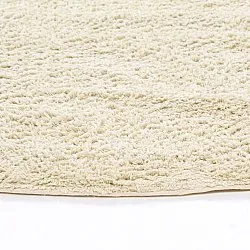 Rond vloerkleed - Celina Natural Cotton Shaggy (gebroken wit/beige)