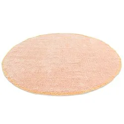 Rond vloerkleed - Celina Natural Cotton Shaggy (roze/beige)
